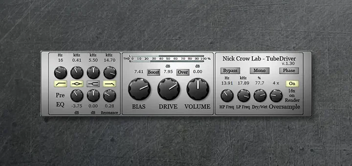 TubeDriver Free tube amplifier emulation plugin