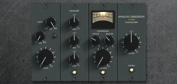 ATONE A Channel Strip with A-Type EQ, Filters and 436 style Compressor